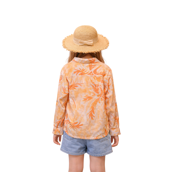 443403122009ESCABEL 24112-C ÇOCUK GÖMLEK  ORANJ