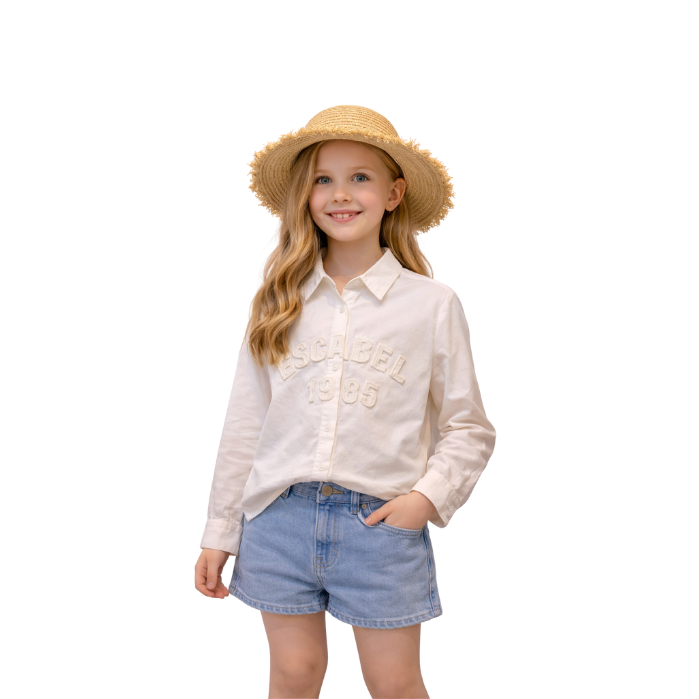 443403139002ESCABEL 24136-C ÇOCUK GÖMLEK  BEYAZ