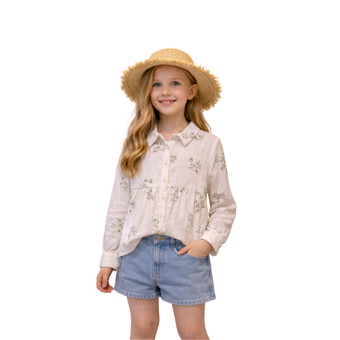 443403141007ESCABEL 3401-C ÇOCUK GÖMLEK  KAHVE