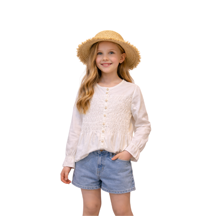 443403147002ESCABEL 35769-C ÇOCUK GÖMLEK  BEYAZ