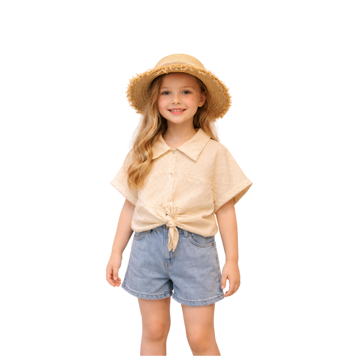 443403162014ESCABEL 35682-G ÇOCUK GÖMLEK  BEJ