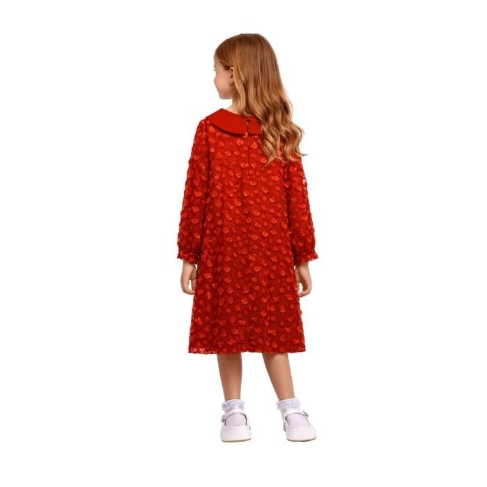 443434050004ESCABEL 36004-K ÇOCUK ELBİSE  KIRMIZI