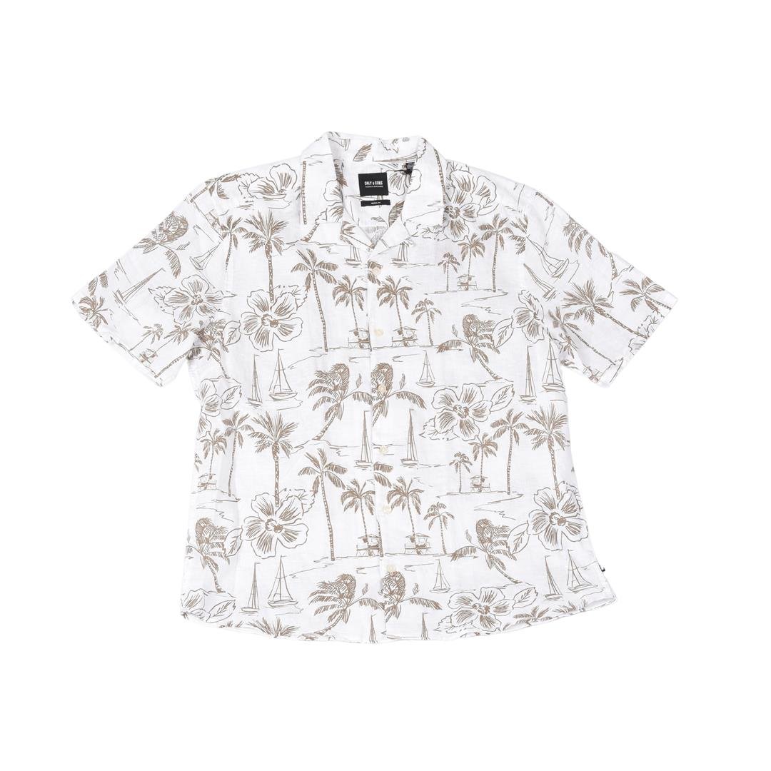 545503029002ONLY & SONS 22028423 ERKEK GÖMLEK  BEYAZ