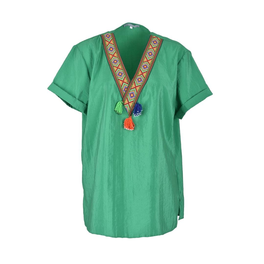 555950002005GLORIEN 2018 KADIN BLUZ  YEŞİL