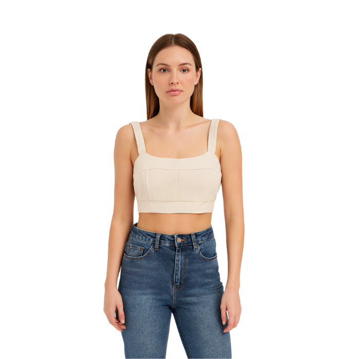 564237011014CHILIA 30223 KADIN CROP  BEJ