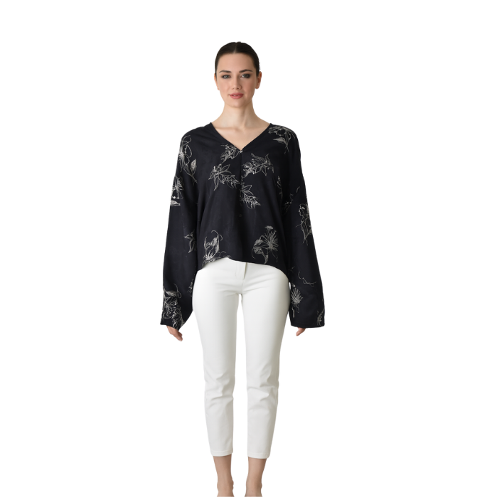 564250887001CHILIA 30397 KADIN BLUZ  SİYAH
