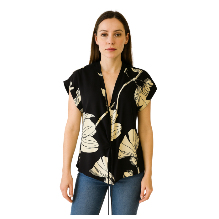 564250905001CHILIA 30437 KADIN BLUZ  SİYAH