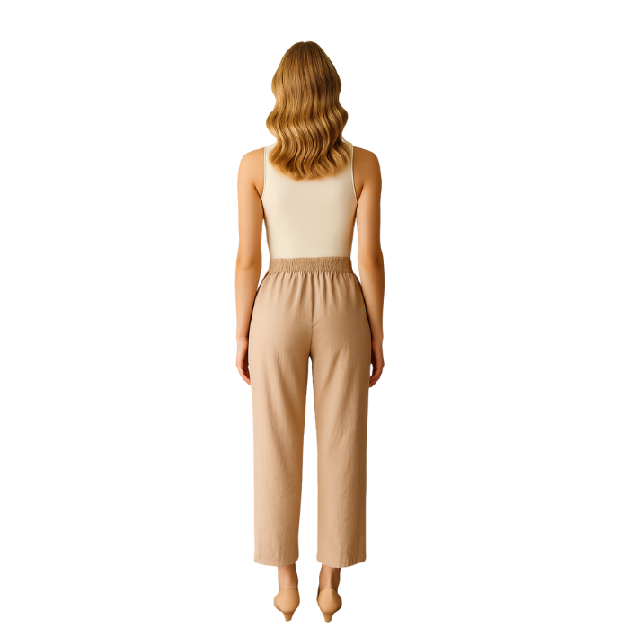 682204093014S.Y 25-9017-1 KADIN PANTOLON  BEJ