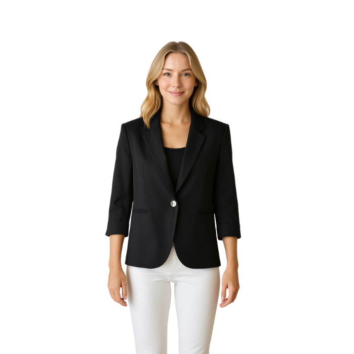 712202021001CARINO 4644 KADIN CEKET  SİYAH