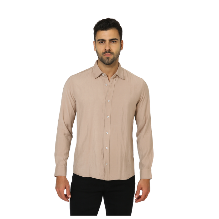 714703087053MANCHE 12-8254 ERKEK GÖMLEK  TOPRAK