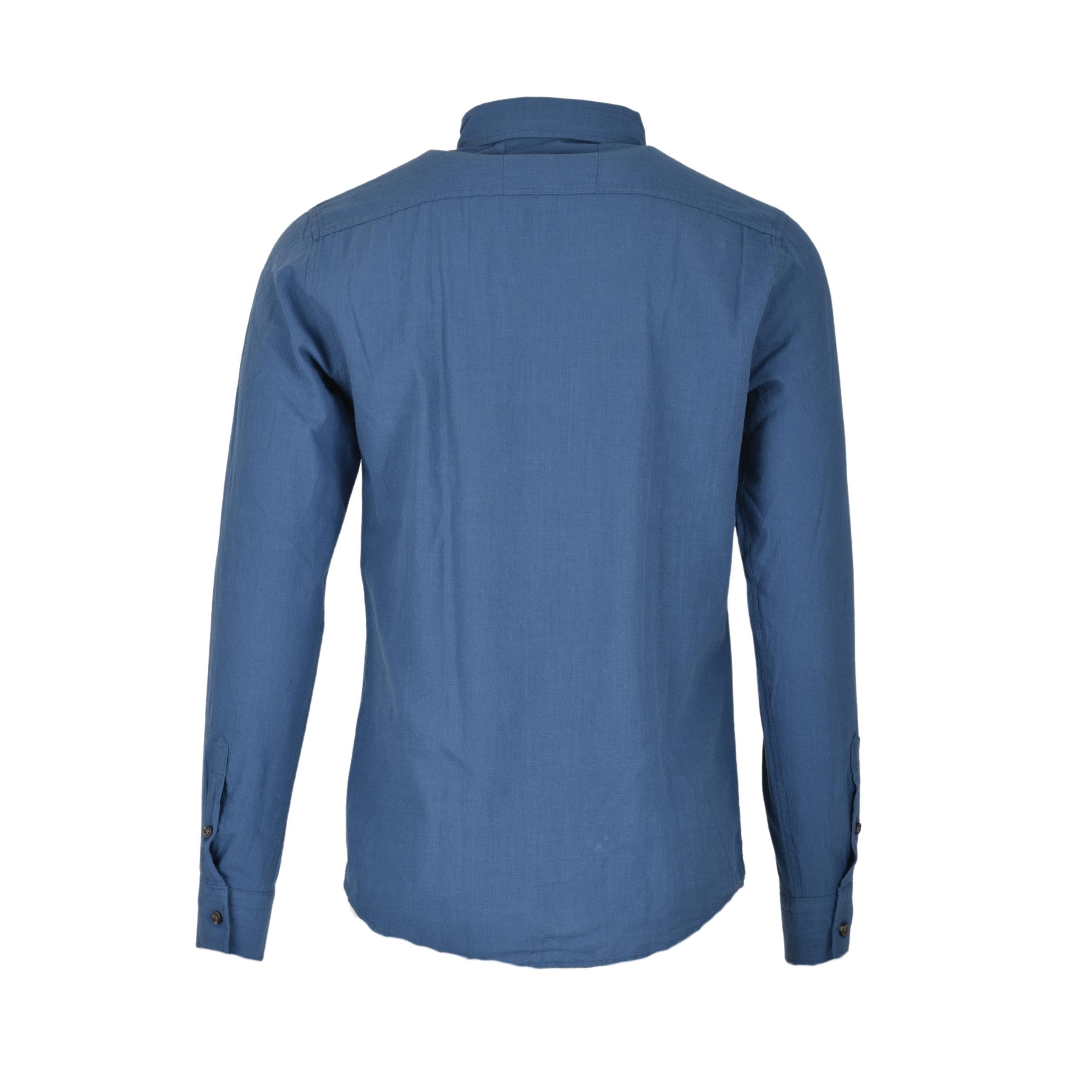 714703089MANCHE 11-1871 ERKEK GÖMLEK  INDİGO