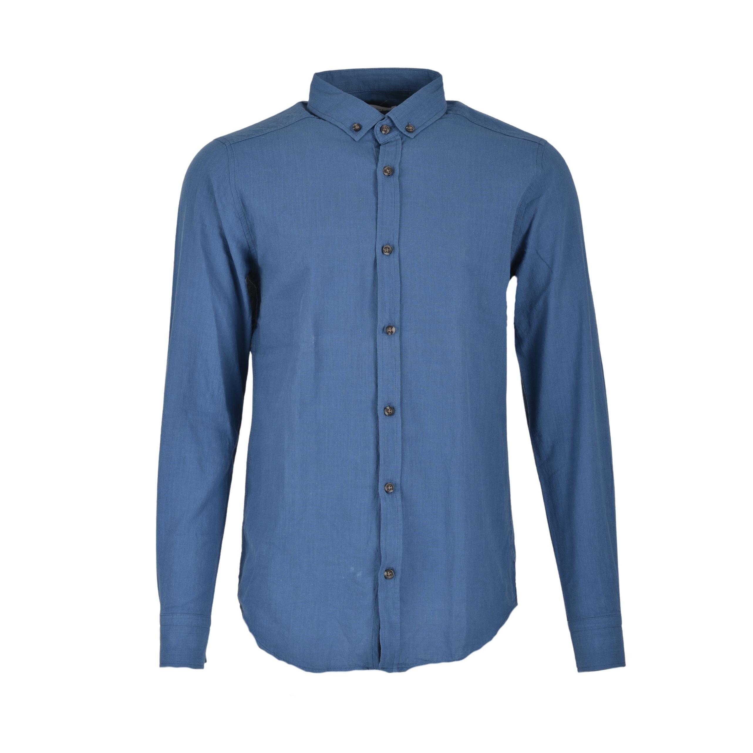 714703089MANCHE 11-1871 ERKEK GÖMLEK  INDİGO