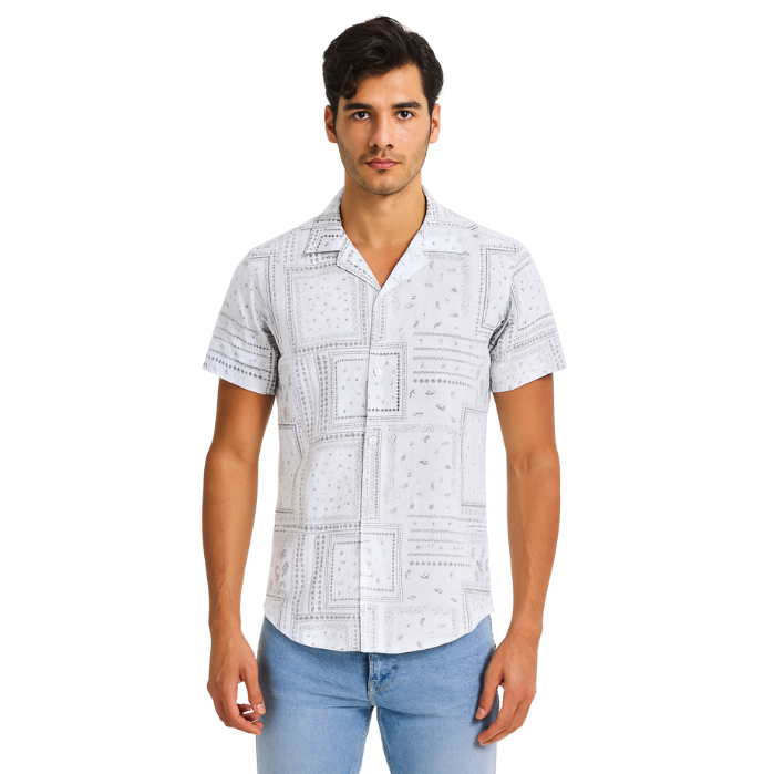 714703105002MANCHE 11-7514 ERKEK GÖMLEK  BEYAZ