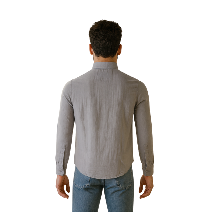 714703137018MANCHE 12-1362 ERKEK GÖMLEK  K.GRİ