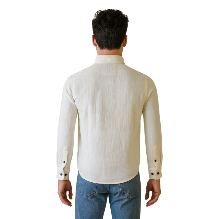 714703137024MANCHE 12-1362 ERKEK GÖMLEK  EKRU