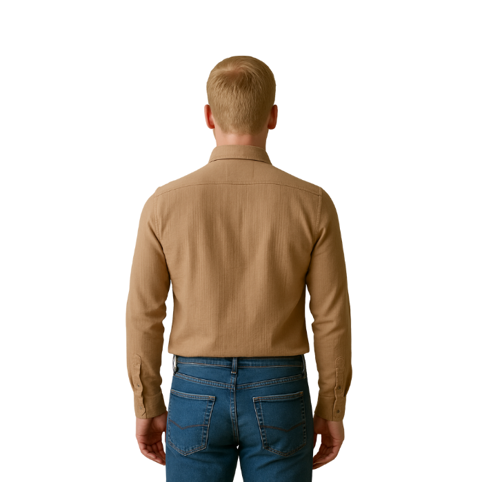 714703137053MANCHE 12-1362 ERKEK GÖMLEK  TOPRAK