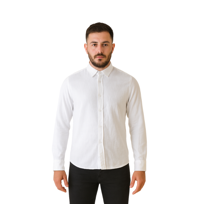 714703141002MANCHE 12-8340 ERKEK GÖMLEK  BEYAZ