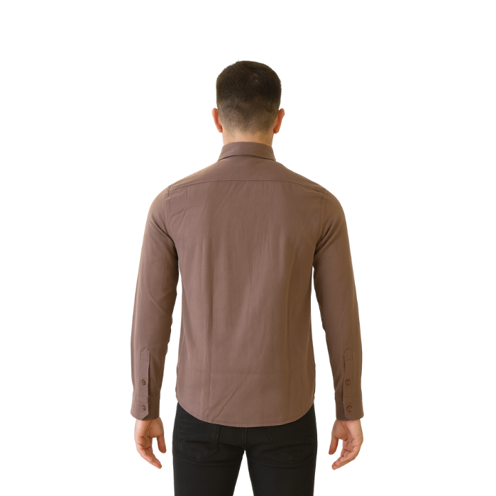 714703142053MANCHE 12-8479 ERKEK GÖMLEK  TOPRAK