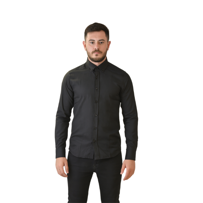 714703159001MANCHE 12-7504 ERKEK GÖMLEK  SİYAH