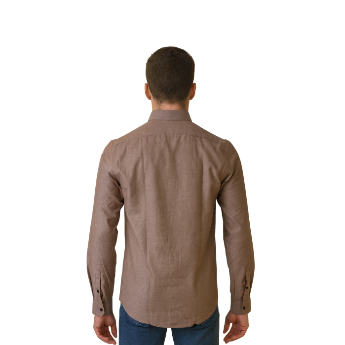 714703159007MANCHE 12-7504 ERKEK GÖMLEK  KAHVE