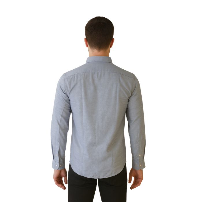 714703160003MANCHE 12-7951 ERKEK GÖMLEK  MAVİ