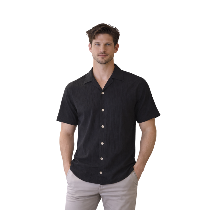 714703165001MANCHE 12-1113 ERKEK GÖMLEK  SİYAH