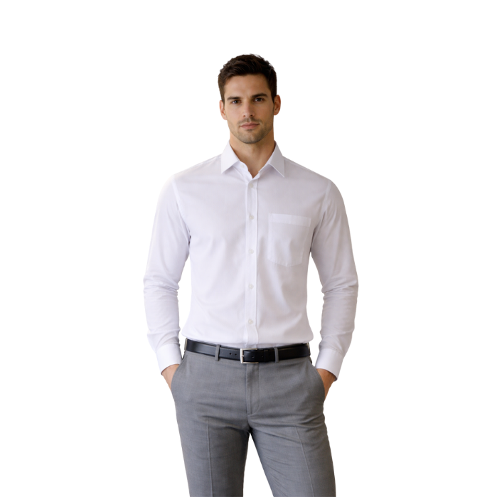 714703166002MANCHE 19-1629 ERKEK GÖMLEK  BEYAZ