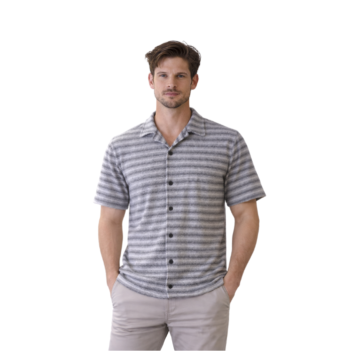 714703167306MANCHE 19-1874 ERKEK GÖMLEK  EKRU-SİYAH