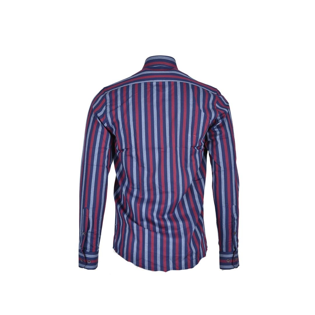 750703474952GİANTPORT C1058.A1 ERKEK GÖMLEK  BORDO-LACİVERT