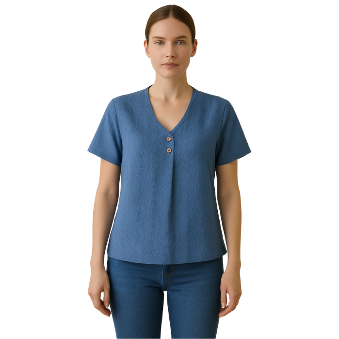 923950004029MAAM'S B-085 KADIN BLUZ  INDİGO