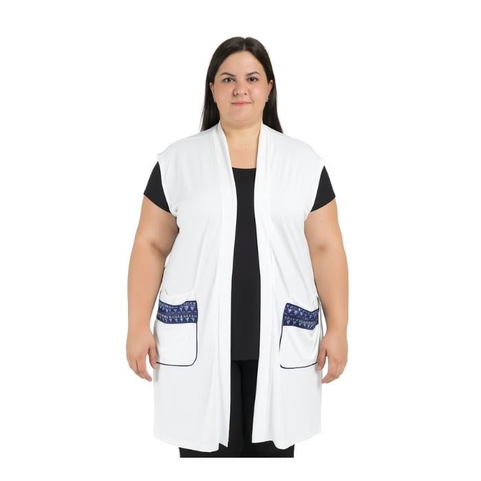 941914009024DESEN 22700 KADIN YELEK  EKRU