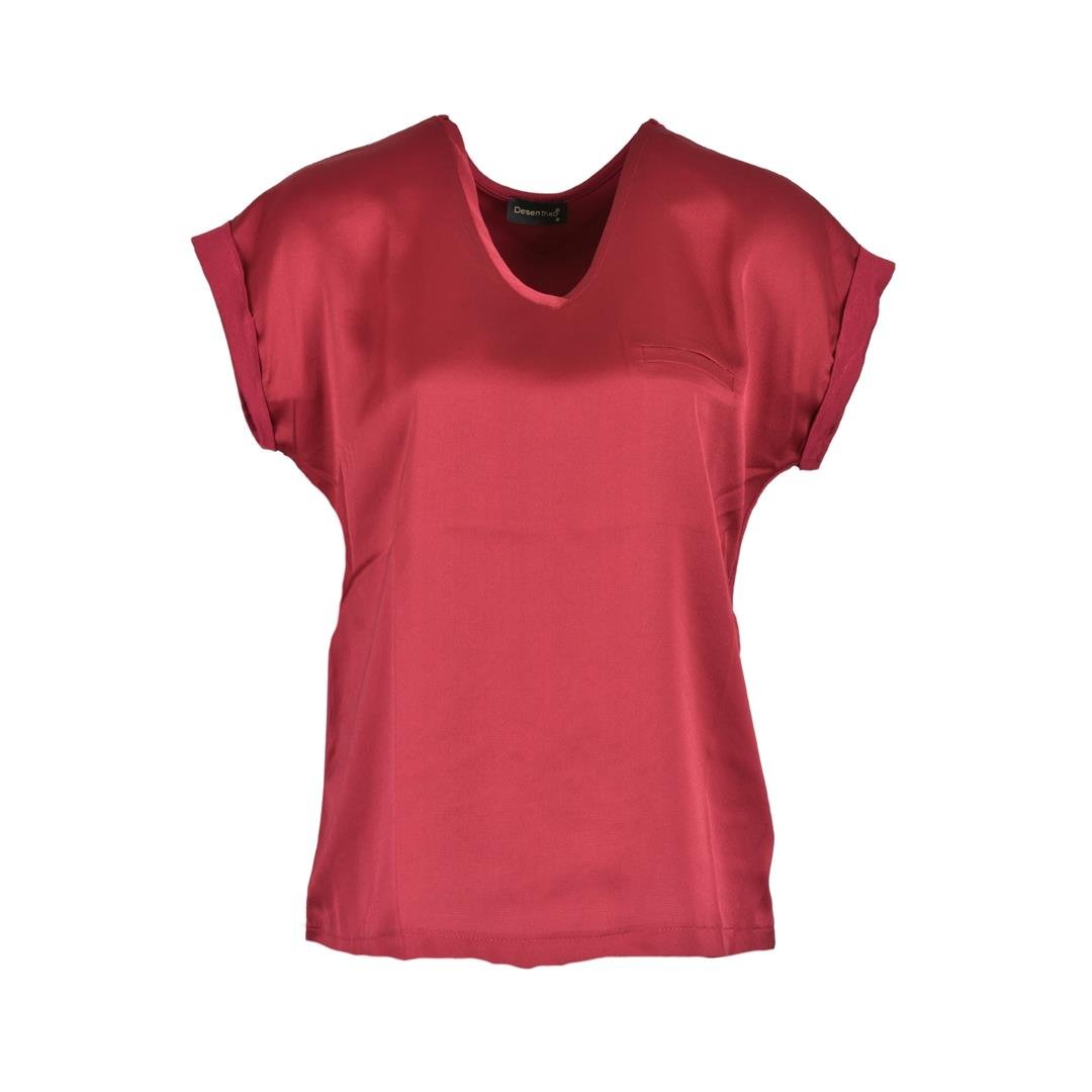 941950004019DESEN 22706 KADIN BLUZ  BORDO