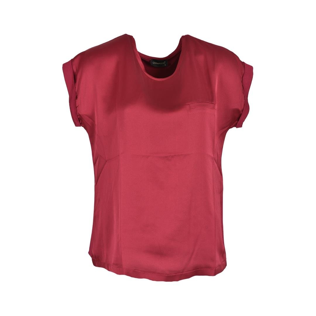 941950005019DESEN 22707 KADIN BLUZ  BORDO