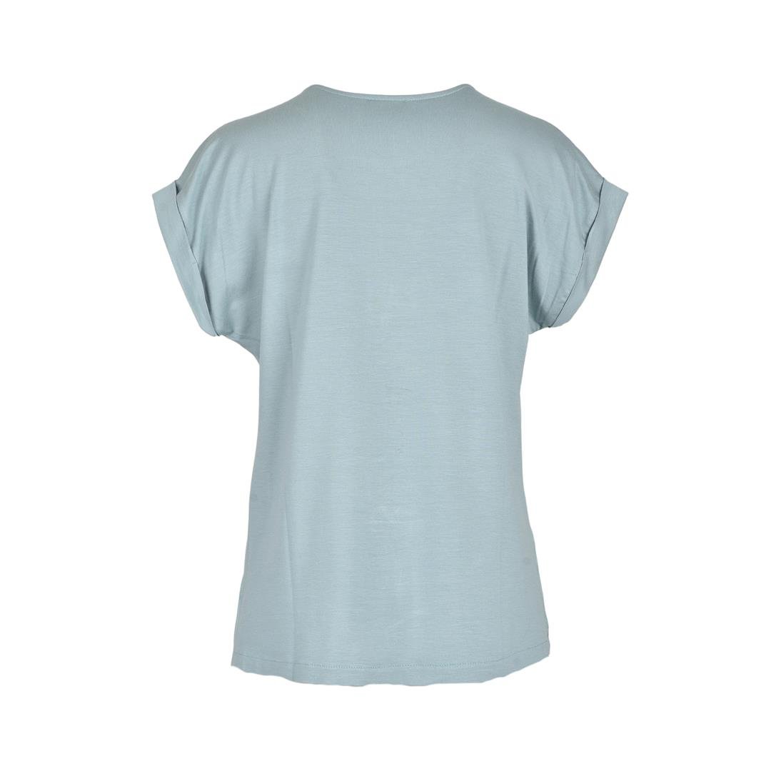 941950005123DESEN 22707 KADIN BLUZ  SU YEŞİLİ