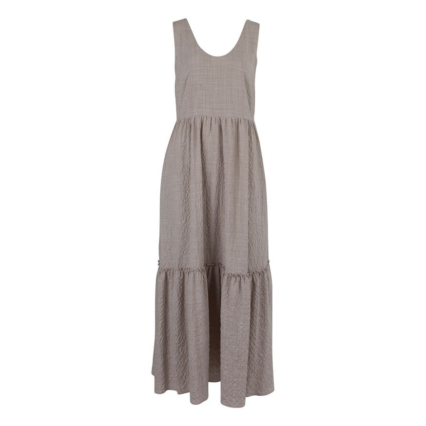 BIZEFASHION 2587 KADIN ELBİSE  BEJ