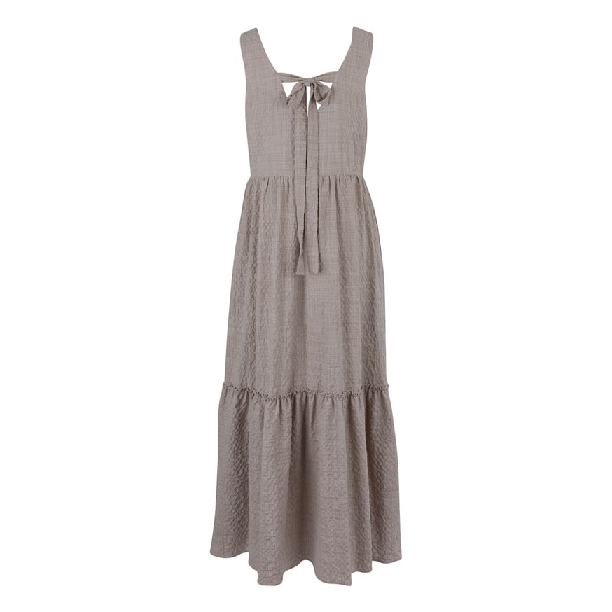 BIZEFASHION 2587 KADIN ELBİSE  BEJ