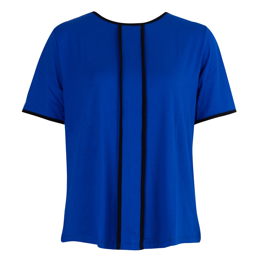 BLUEBELLE 1300 KADIN BLUZ  SAKS-SIYAH