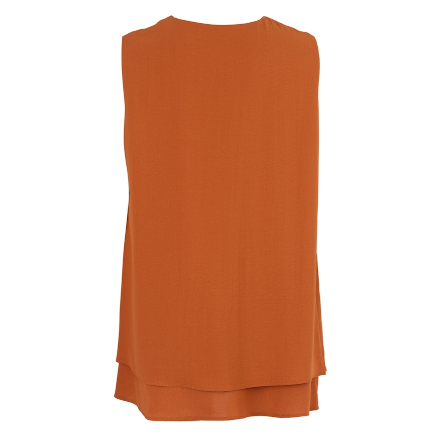 FUERTE XL 108025 BUYUK BEDEN BLUZ  TABA
