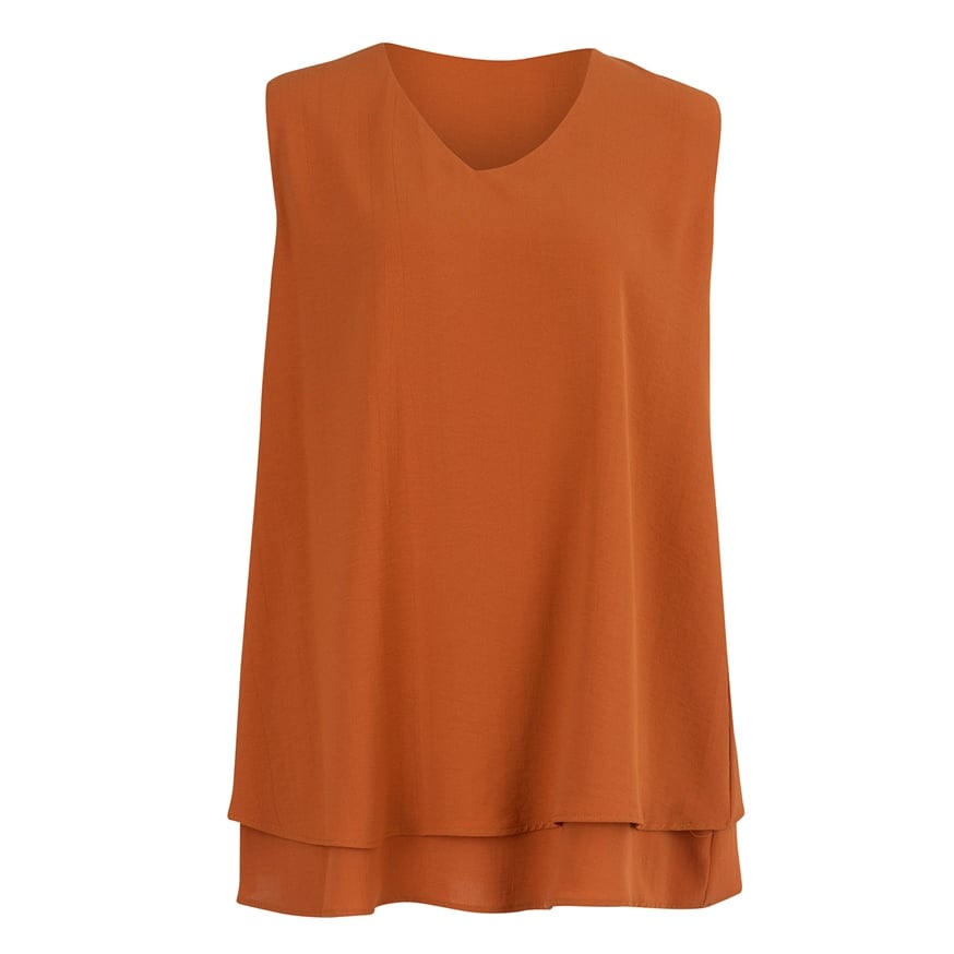 FUERTE XL 108025 BUYUK BEDEN BLUZ  TABA