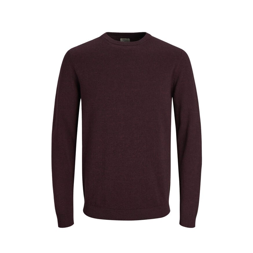 JACK AND JONES 12137190 ERKEK CASUAL TRİKO  BORDO