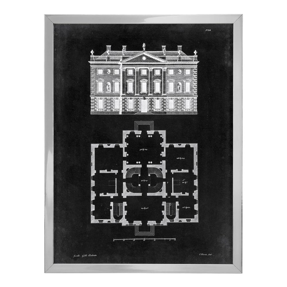 Prints Graphic Building & Plan set of 4