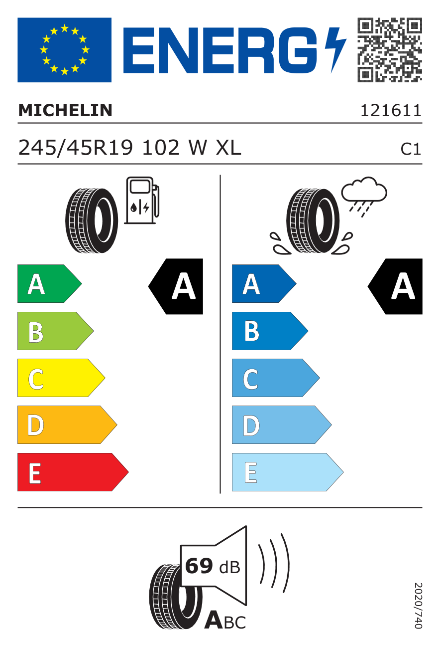 Michelin 245/45R19 102W Primacy 5 Energy XL Yaz Lastiği (2026)Michelin121611-26Oto Lastik-LastikTR.com