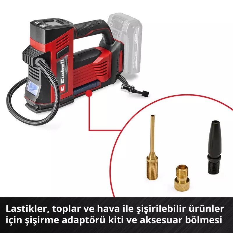 Einhell Car Expert CE-CC 18/23 D Li - Solo Akülü Mini Kompresör Power X-Change (Akü ve Şarj Cihazı Dahil Değildir) - 2071025Einhell2071025Hava Pompaları-LastikTR.com
