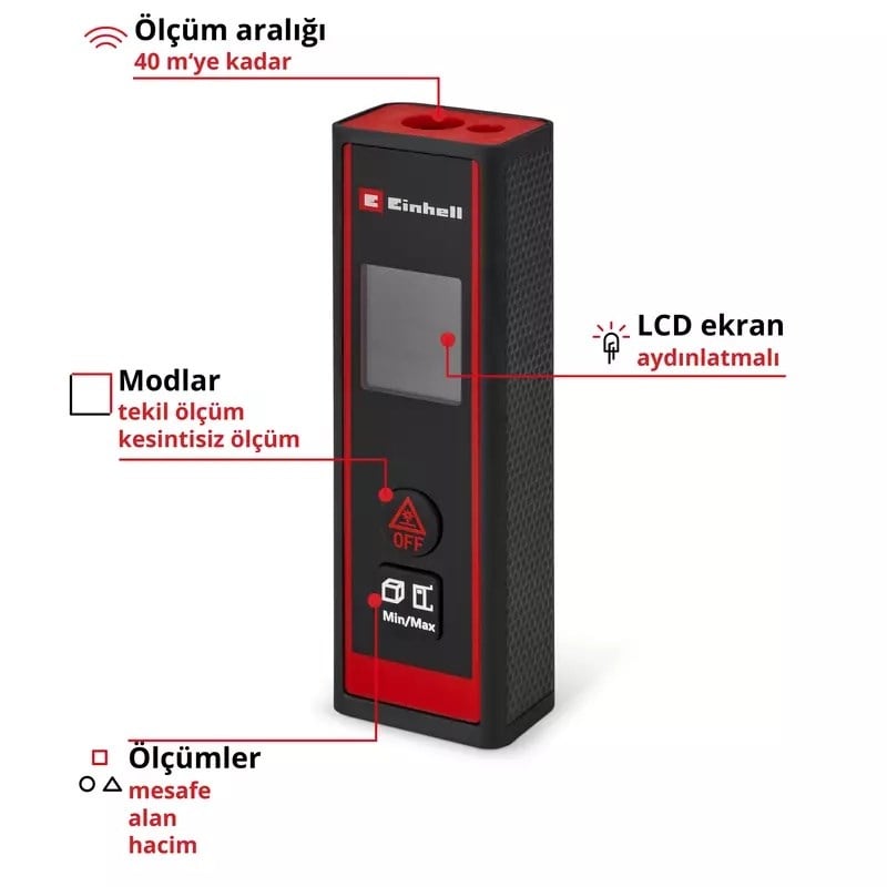 Einhell Classic  TC-LD 40 R, Lazer Ölçü Aleti-2270078Einhell2270078Lazer Metreler-LastikTR.com