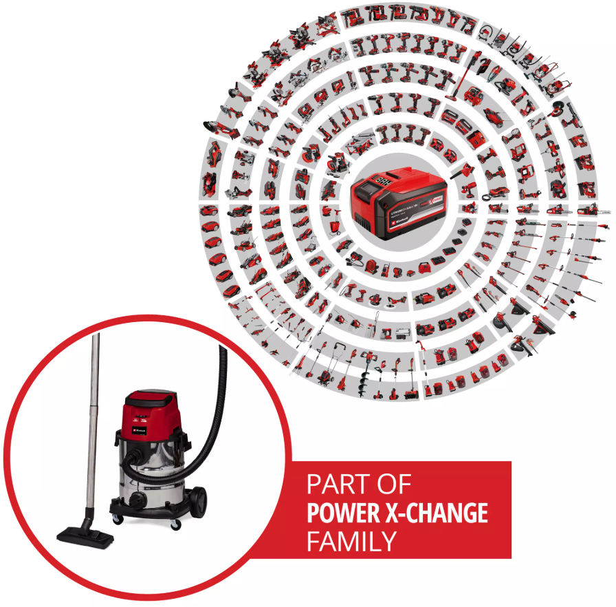 Einhell TE-VC 36/25 Li S - Solo, Akülü Islak/Kuru Süpürge (Akü Dahil Değildir)Einhell2347170Yeni Ürünler-LastikTR.com