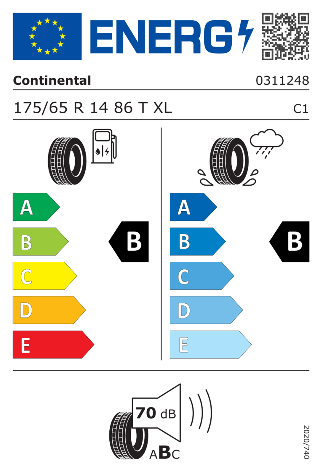 Continental EcoContact 6 XL d9 175/65R14 86T Yaz Lastiği (2023)Continental3112480000-23175 65 r14 Yaz Lastiği-LastikTR.com