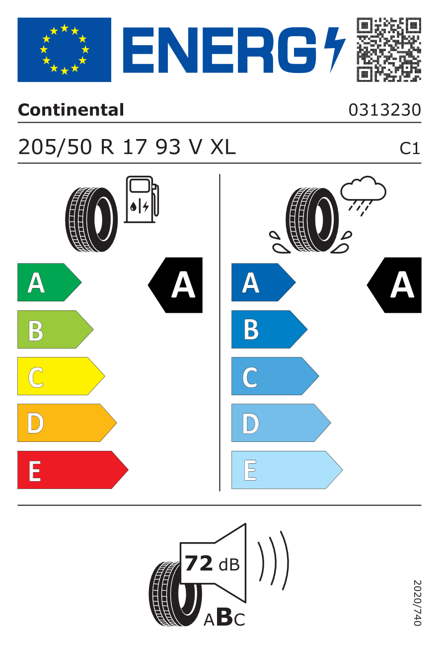 Continental 205/50R17 93V EcoContact 6 XL Yaz Lastiği (2025)Continental3132300000-25Oto Lastik-LastikTR.com