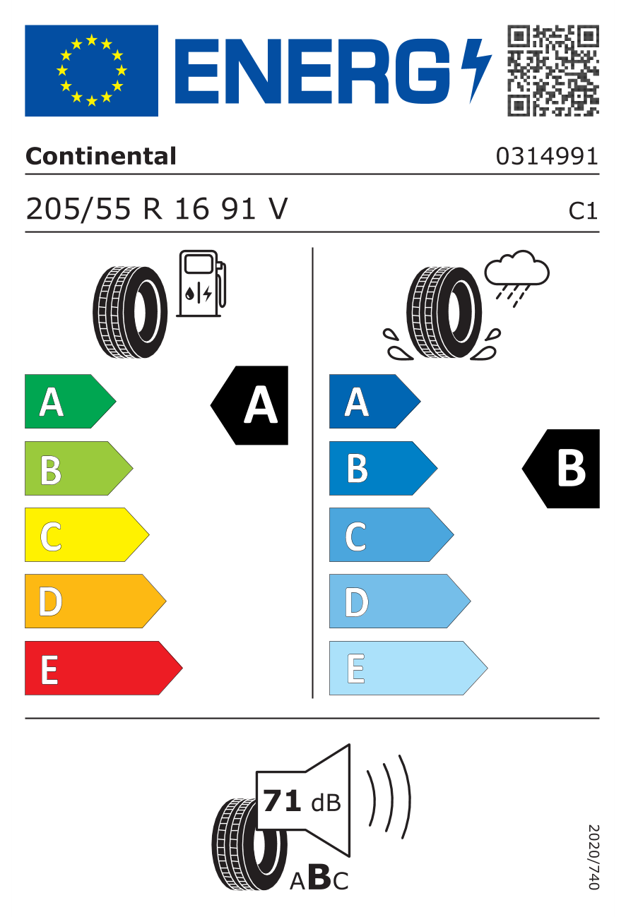 Continental 205/55R16 91V EcoContact 6  Yaz Lastiği (2025)Continental3149910000-25Oto Lastik-LastikTR.com