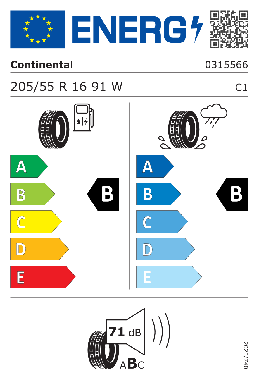 Continental 205/55R16 91W EcoContact 6 *  SSR Yaz Lastiği (2026)Continental3155660000-26Yeni Ürünler-LastikTR.com