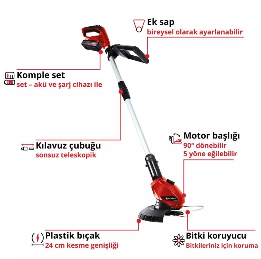 Einhell GE-CT 18 Li (1x 2,5 Ah), Akülü Kenar Kesme - 3411219Einhell3411219Yeni Ürünler-LastikTR.com